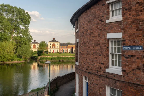 View over the River Severn from English Bridge in Shrewsbury — Stock Photo, Image