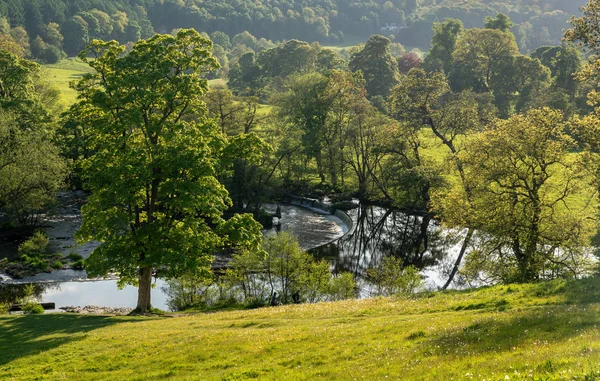 Cataratas de herradura en las afueras de Llangollen en Gales — Foto de Stock