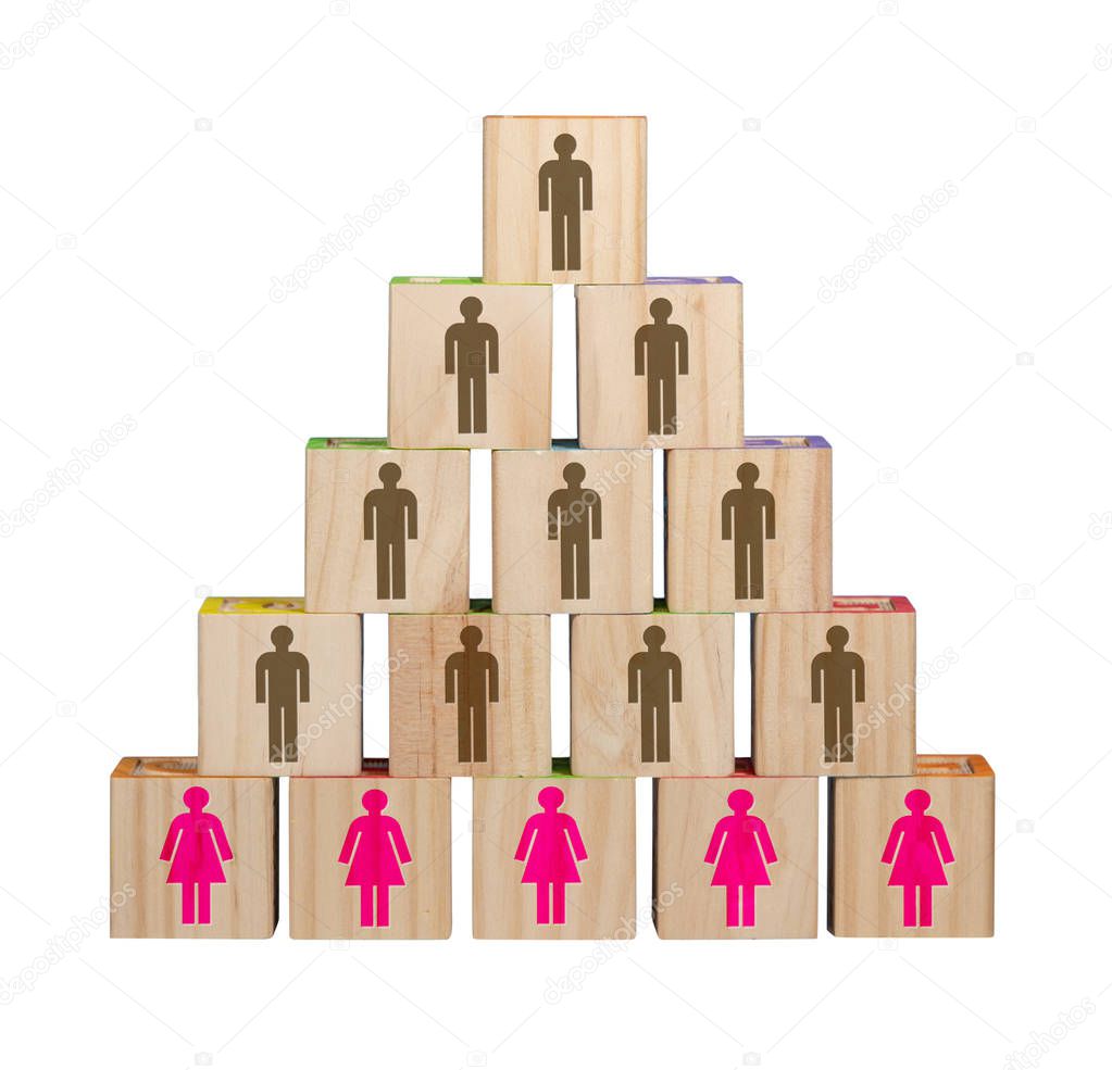 Traditional organization with women in menial positions