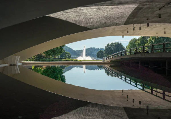 Point State Park Fountain au centre-ville de Pittsburgh — Photo