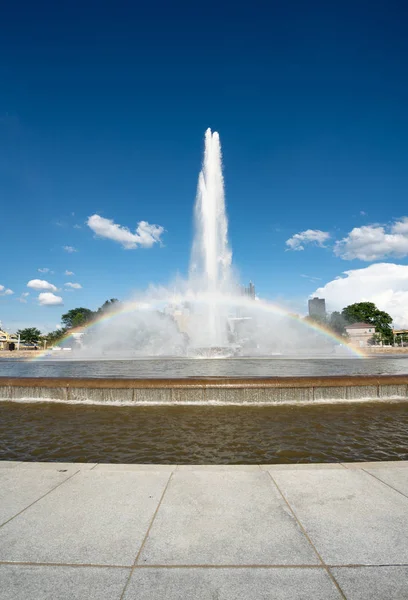 Point State Park Fountain nel centro di Pittsburgh — Foto Stock