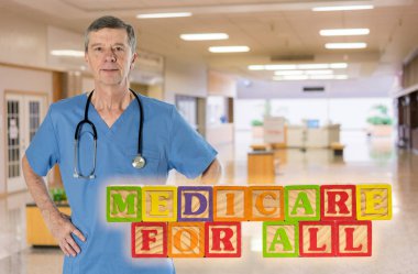 Medicare tahta bloklardan yapılmış tüm ileti için