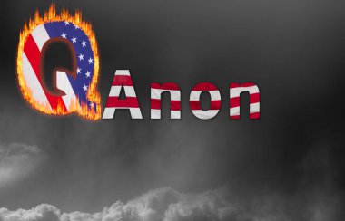 Q Anon deep state conspiracy concept clipart