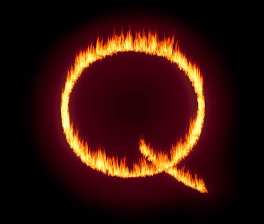 Q Anon deep state conspiracy concept formed from flames clipart