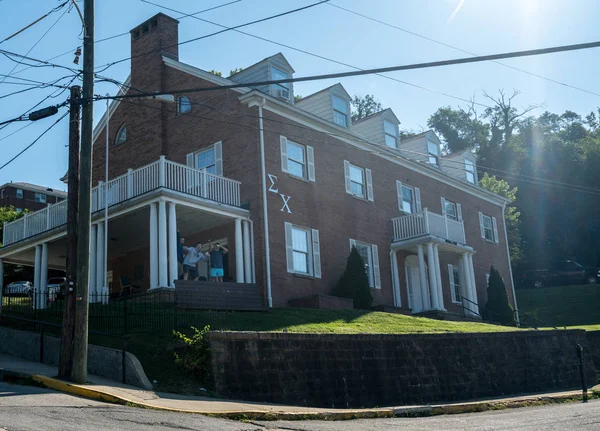 Sigma Chi Greek Life building at WVU in Morgantown, WV — Stock Photo, Image