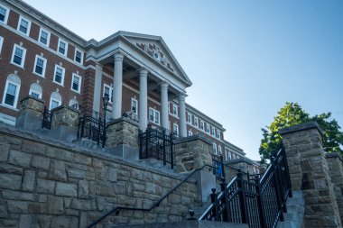 Morgantown, Wv - 24 Ağustos 2018: West Virginia Üniversitesi veya Morgantown'dan Wv Wvu Womans Hall