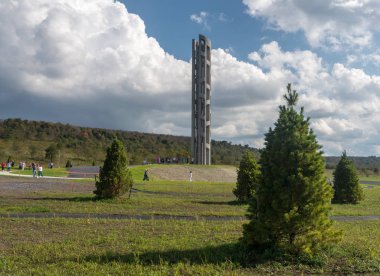 93 sefer sayılı uçak Pennsylvania'daki Shanksville için 11 Eylül 2001 memorial site