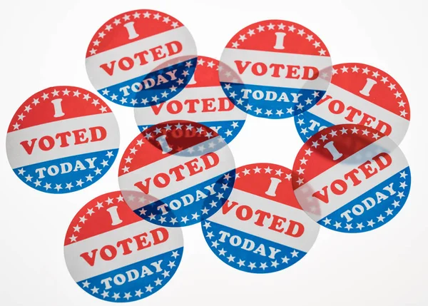 I Voted Today paper stickers on white background — Stock Photo, Image