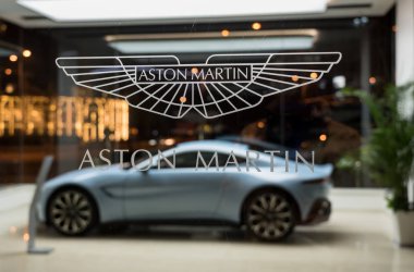Pekin Çin ile ekranda yeni Vantage araba Aston Martin showroom