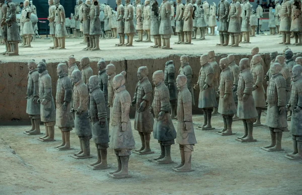 Terracotta Army warriors buried in Emperor tomb outside Xian China