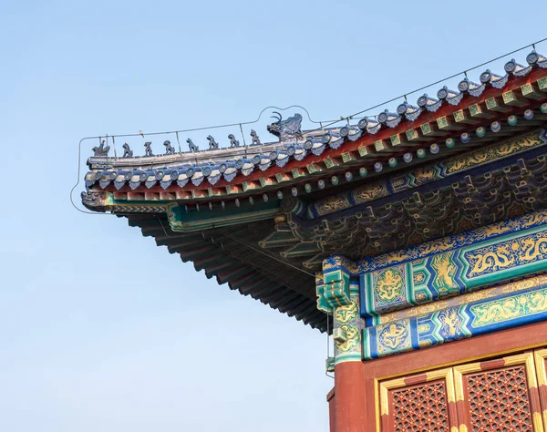 Detail der Fliesen auf dem Tempel des Himmels in Peking China — Stockfoto