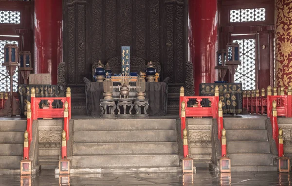 Détail de l'intérieur du Temple du Ciel à Pékin Chine — Photo