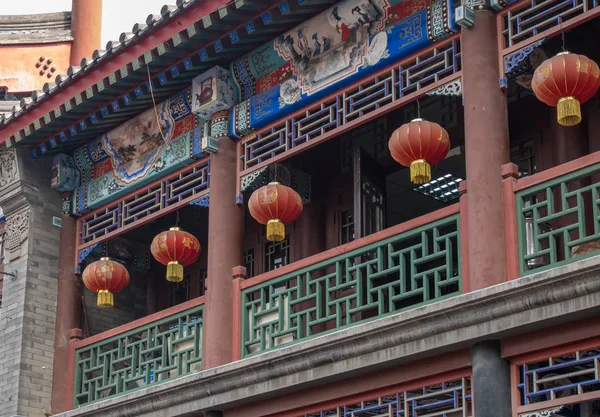 Laternen auf der alten Kulturstraße in Tianjin — Stockfoto