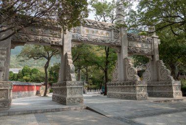 Laoshan Qingdao yakınındaki antik Taoist tapınakta