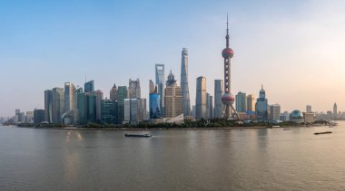 Yüksek çözünürlüklü panorama Shanghai Skyline