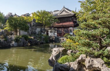 Gölet Yuyuan veya Şanghay'Yu Bahçe