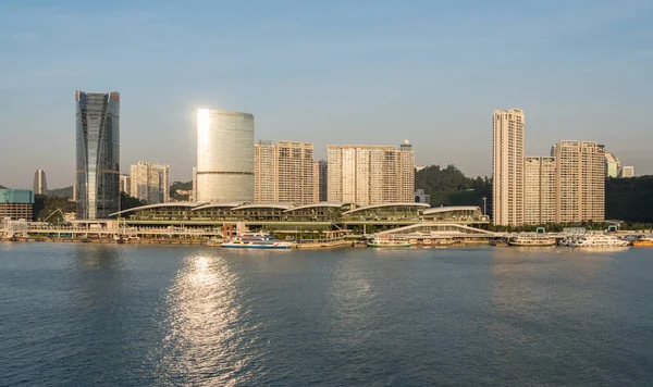 Aproximándose al puerto de Xiamen terminal desde el océano — Foto de Stock