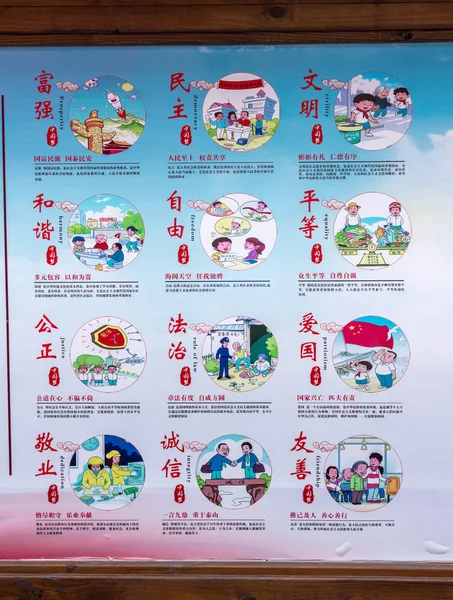 Ilustracja z reguły chińskie obywatelstwo w prowincji Fujian, Chiny — Zdjęcie stockowe