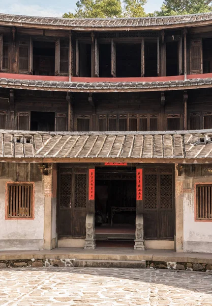 Tulou toplulukların Huaan Unesco Dünya Mirası sit alanı, üst katlarda