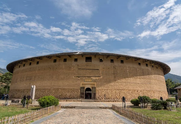 Tulou 원형 지역 사회 Huaan 유네스코 세계 유산 사이트에서 — 스톡 사진