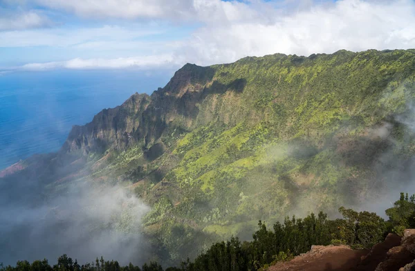 Vue panoramique de la vallée de Kalalau Kauai — Photo