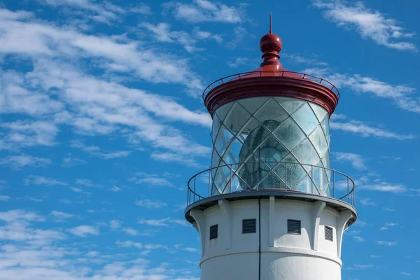 Detail der Lampe und des Objektivs am Kilauea-Leuchtturm auf Kauai — Stockfoto