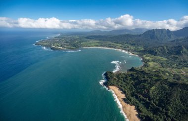 Garden Island of Kauai from helicopter tour clipart