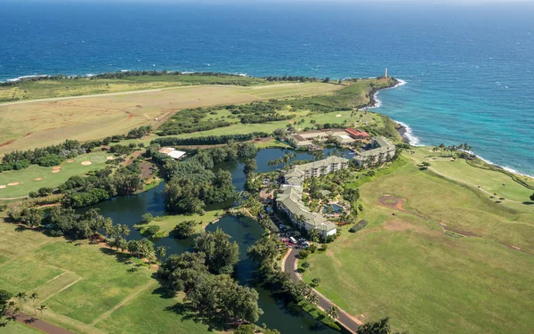 Garden Island of Kauai fra helikoptertur – stockfoto