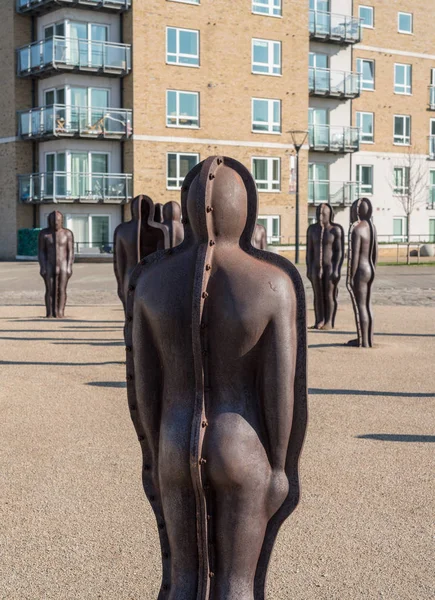 Montierte Skulptur von Peter Burke in London — Stockfoto