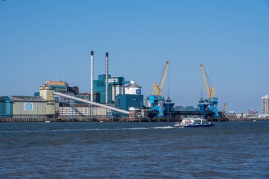 Tate ve Lyle şeker rafinerisi Nehir thames tarafından Londra'da