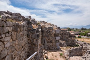 Peloponnese Yunanistan 'da Tiryns antik Yunan tarihi site