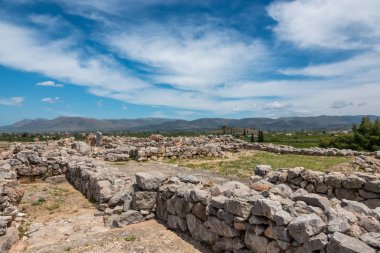 Peloponnese Yunanistan 'da Tiryns antik Yunan tarihi site