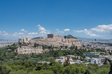 Lycabettus tepesinden Atina şehrinin panoraması