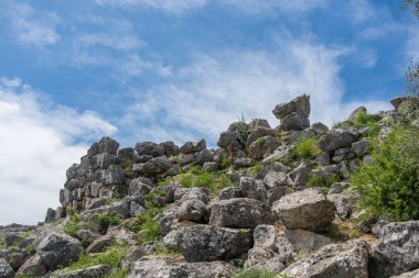 Peloponnese Yunanistan 'da Tiryns antik Yunan tarihi site