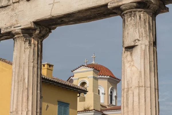 Taxiarches-Panagia Grigorousa Grieks-orthodoxe kerk in Athene Griekenland — Stockfoto