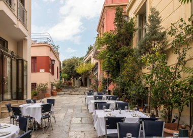 Taverna Atina Yunanistan Plaka antik yerleşim bölgesinde