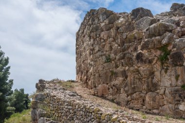 Peloponnese Yunanistan 'da Tiryns antik Yunan tarihi site