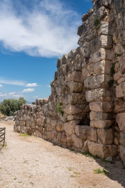 Peloponnese Yunanistan 'da Tiryns antik Yunan tarihi site