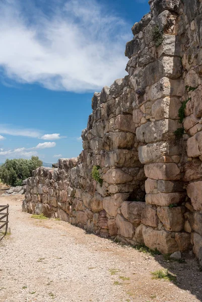 Starożytna Grecka historyczna Strona Tiryns w Peloponezie w Grecji — Zdjęcie stockowe