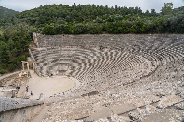 Massive amphitheatre at Sanctuary of Asklepios at Epidaurus Greece