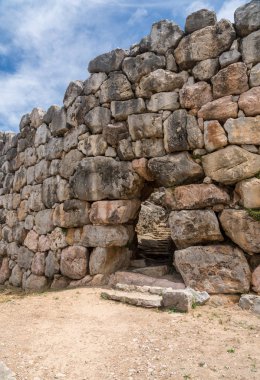 Peloponnese Yunanistan 'da Tiryns antik Yunan tarihi site