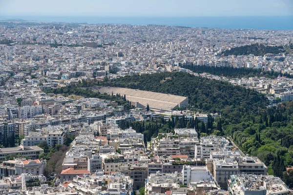 Panorama della città di Atene dalla collina Lycabettus — Foto Stock