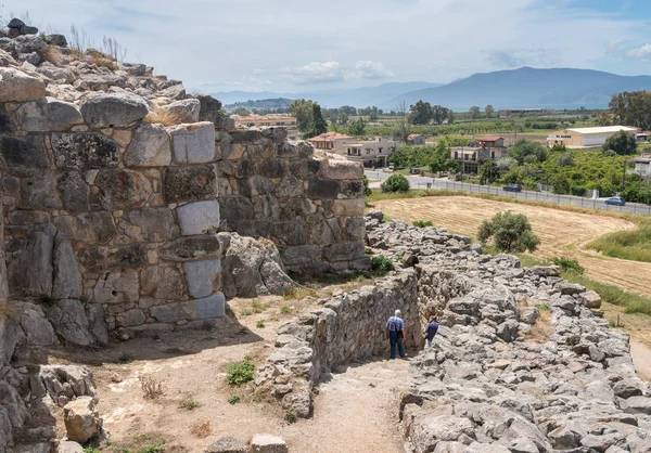 Starożytna Grecka historyczna Strona Tiryns w Peloponezie w Grecji — Zdjęcie stockowe
