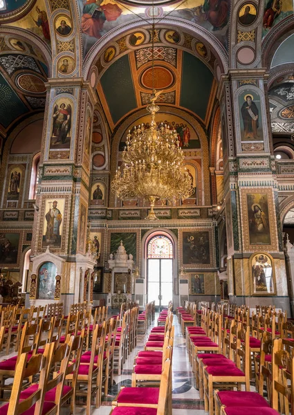 Innenraum der Kirche St. Nikolaus in Piräus Griechenland — Stockfoto