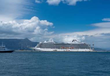 Korfu adasında Kerkyra tarafından Viking Star yolcu gemisi