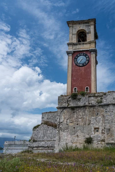 Fortezza vecchia di Corfù sul promontorio dalla città vecchia — Foto Stock