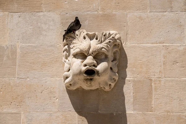 Detail der Regenwasserableitung in der Altstadt von Dubrovnik — Stockfoto