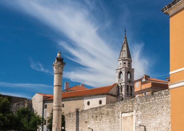 Hırvatistan'ın Zadar eski kentinde Çan Kulesi