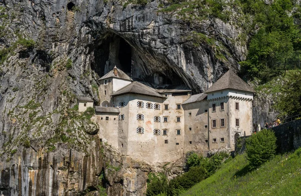 Castillo de Predjama construido en una cueva en Eslovenia — Foto de Stock