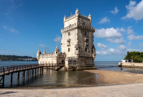 Panorama da Torre de Belém perto de Lisboa — Fotografia de Stock
